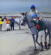 FIRST RACE, OMEY STRAND by Cecil Maguire RUA at Ross's Online Art Auctions