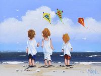 BOYS WITH KITES at Ross's Online Art Auctions