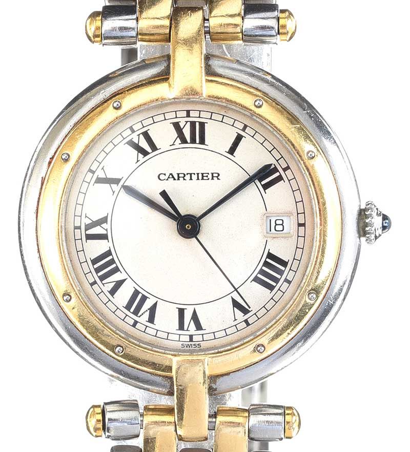 CARTIER 18CT GOLD AND STAINLESS STEEL LADY'S WRIST WATCH