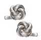 PAIR OF STERLING SILVER KNOT CUFFLINKS BY DESIGNER QUINN at Ross's Online Art Auctions
