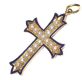 9CT GOLD CROSS PENDANT SET WITH SPLIT PEARLS AND ENAMEL at Ross's Online Art Auctions