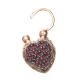VICTORIAN GOLD-TONE HEART-SHAPED PENDANT SET WITH GARNET AND ONYX at Ross's Online Art Auctions