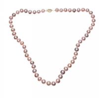 STRAND OF PALE PINK FRESHWATER CULTURED PEARLS WITH 14CT GOLD CLASP at Ross's Online Art Auctions