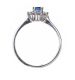 18CT WHITE GOLD SAPPHIRE AND DIAMOND HALO CLUSTER RING at Ross's Online Art Auctions