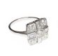 PLATINUM DIAMOND TABLET CLUSTER RING IN THE STYLE OF ART DECO at Ross's Online Art Auctions
