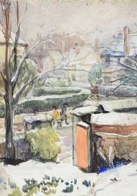 WINTER STREET by Olive Henry RUA at Ross's Online Art Auctions