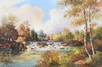FALLS OF KILMORACK by William Cunningham at Ross's Online Art Auctions