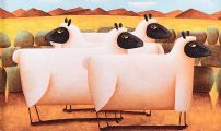 FOUR SHEEP by Graham Knuttel at Ross's Online Art Auctions
