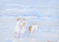 GIRLS BY THE SEA by Marie Carroll at Ross's Online Art Auctions