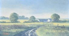 LANE TO THE FARM by Derek Quann at Ross's Online Art Auctions