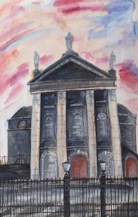SAINT AUDOEN'S CHURCH, DUBLIN by Leo Duff at Ross's Online Art Auctions