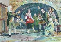 IRISH DANCING MASTER by Roland A.D. Inman at Ross's Online Art Auctions