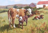 CATTLE IN THE GLENS by Donal McNaughton at Ross's Online Art Auctions