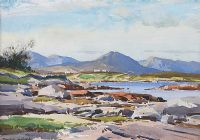EVENING, CATHAL MOUNTAIN, COUNTY GALWAY by Maurice Canning Wilks ARHA RUA at Ross's Online Art Auctions