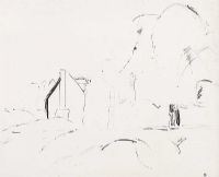 HOUSE IN A LANDSCAPE by Colin Middleton RHA RUA at Ross's Online Art Auctions