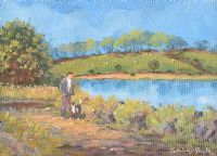 AT THE BLACK LOUGH, DUNGANNON, COUNTY TYRONE by Patrick Smyth at Ross's Online Art Auctions
