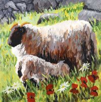 SHEEP & LAMB by Ronald Keefer at Ross's Online Art Auctions