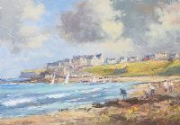 BEACH COMBERS, PORTBALLINTRAE, COUNTY ANTRIM by Colin Gibson at Ross's Online Art Auctions
