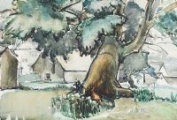 THE OLD OAK by Olive Henry RUA at Ross's Online Art Auctions
