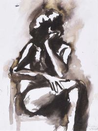 SEATED FIGURE STUDY by Ciaran Magill at Ross's Online Art Auctions