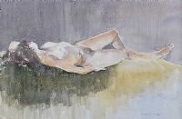 RECLINING FEMALE NUDE by Sandra Maze UWS at Ross's Online Art Auctions