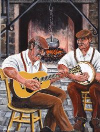COOKING UP A TUNE by John Peoples at Ross's Online Art Auctions