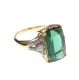 18CT GOLD GREEN STONE AND DIAMOND RING at Ross's Online Art Auctions