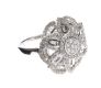 9CT WHITE GOLD DIAMOND CLUSTER RING at Ross's Online Art Auctions