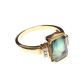 9CT GOLD COLOURED STONE AND DIAMOND RING at Ross's Online Art Auctions