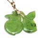 14CT GOLD JADE PENDANT ON SILVER GILT CHAIN at Ross's Online Art Auctions