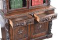 VICTORIAN CARVED OAK BOOKCASE at Ross's Online Art Auctions