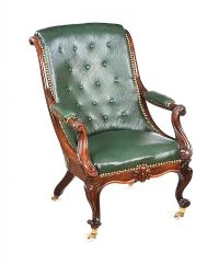 WILLIAM IV ROSEWOOD LIBRARY CHAIR at Ross's Online Art Auctions