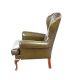 VINTAGE GREEN LEATHER ARMCHAIR at Ross's Online Art Auctions