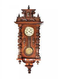 VICTORIAN KEY HOLE VIENNA WALL CLOCK at Ross's Online Art Auctions