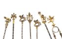 SIX GILDED TEASPOONS & TONGS at Ross's Online Art Auctions
