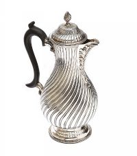 ORNATE SILVER COFFEE POT at Ross's Online Art Auctions