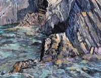 ROCKS OF DUNQUIN, DINGLE PENINSULA, COUNTY KERRY by Dorothee Roberts at Ross's Online Art Auctions