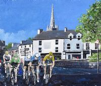 RACING THROUGH THE EMPTY STREETS OF DONEGAL TOWN DURING LOCKDOWN by Sean Lorinyenko at Ross's Online Art Auctions