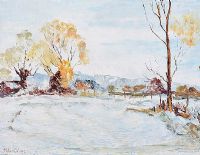 SCOTTISH WINTER LANDSCAPE by Peter King at Ross's Online Art Auctions