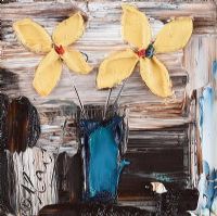 STILL LIFE, FLOWERS IN A BLUE VASE by Colin Flack at Ross's Online Art Auctions