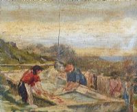 WASH DAY by Irish School at Ross's Online Art Auctions