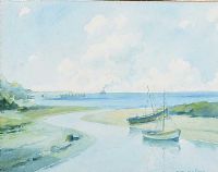 THE BAY, WATERFOOT, COUNTY ANTRIM by Charles McAuley at Ross's Online Art Auctions