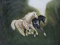 WILD HORSES by Irish School at Ross's Online Art Auctions