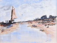 BEACHED BOAT by W.J.B. Williams at Ross's Online Art Auctions