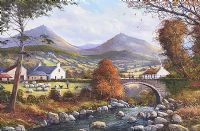 BRIDGE AT THE FOOT OF THE MOURNES by William Yeaman at Ross's Online Art Auctions
