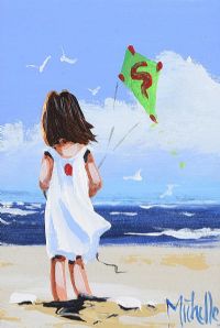 THE GREEN KITE by Michelle Carlin at Ross's Online Art Auctions