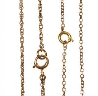 ONE 9CT GOLD CHAIN AND ANOTHER at Ross's Online Art Auctions