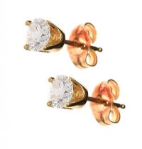 18CT GOLD DIAMOND STUD EARRINGS at Ross's Online Art Auctions