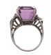 18CT WHITE GOLD DIAMOND AND AMETHYST RING at Ross's Online Art Auctions