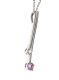 9CT WHITE GOLD PINK SAPPHIRE AND DIAMOND NECKLACE at Ross's Online Art Auctions